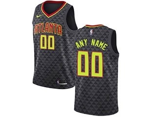 NBA Atlanta Hawks Black Nike Customized Jersey