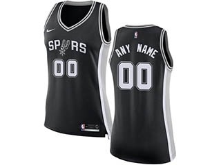 Spurs Black Nike Customized Jersey