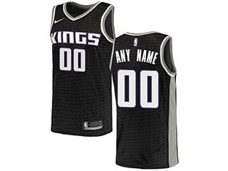 NBA Kings Black Nike Customized Jersey