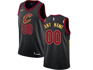 Cavaliers Black Nike Customized Jersey