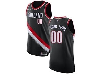 Blazers Black Nike Customized Jersey