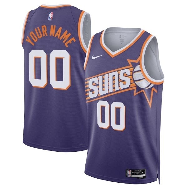 Men's Phoenix Suns Active Player Custom Purple Icon Edition Stitched Basketball Jersey(Name and number remark in comment column)