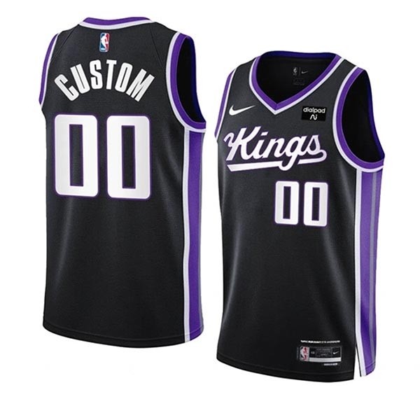 Men's Sacramento Kings Active Player Custom Black 2023 24 Icon Edition Swingman Stitched Basketball Jersey(Name and number remark in comment column)