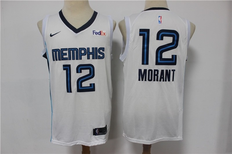 Men's Memphis Grizzlies #12 Ja Morant White 2020-21 Nike Swingman Jersey