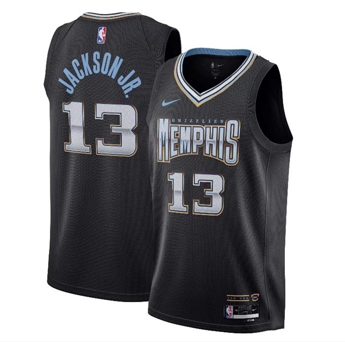 Men's Memphis Grizzlies #13 Jaren Jackson Jr. Black 2022-23 City Edition Stitched Basketball Jersey