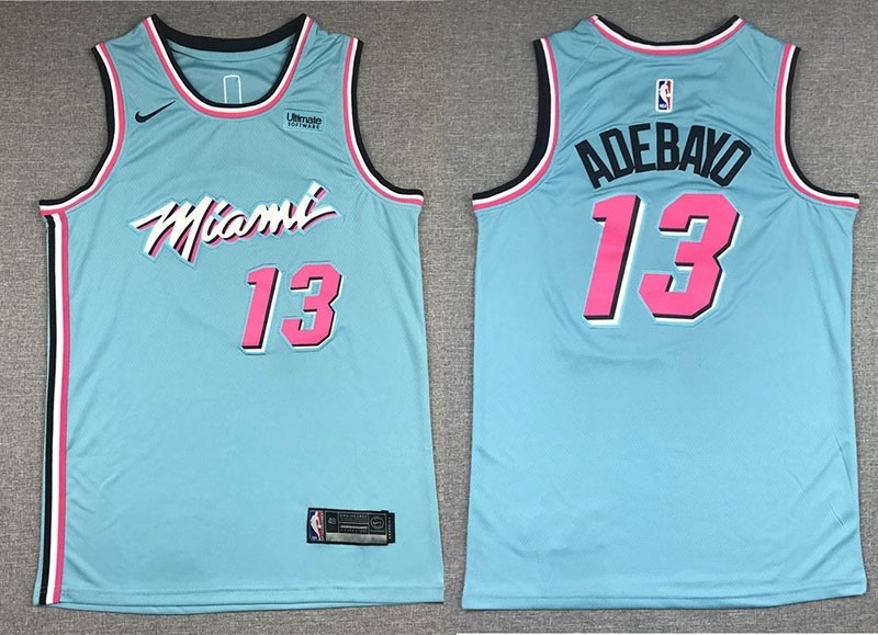 NBA Miami Heat #13 Bam Adebayo Blue 2019-20 City Edition Nike Swingman Jersey