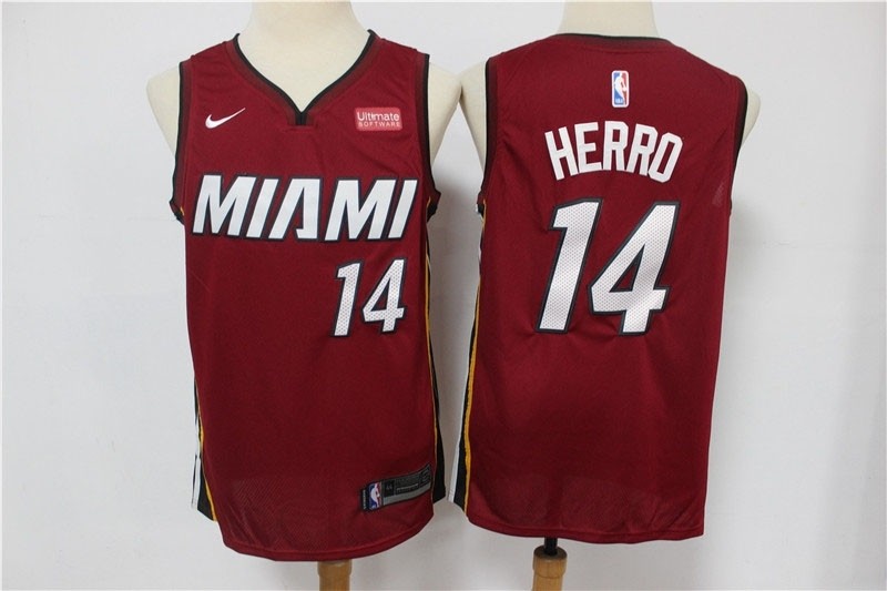 NBA Miami Heat #14 Tyler Herro Red Nike Swingman Jersey