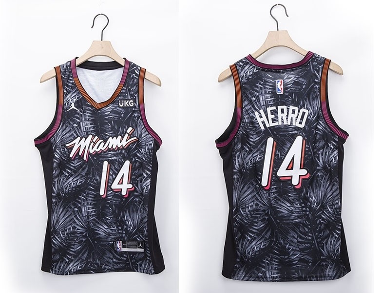 NBA Miami Heat #14 Tyler Herro Black 2020-21 Fashion Jordan NBA Jersey