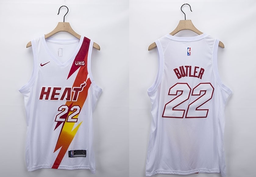 NBA Miami Heat #22 Jimmy Butler White 2020-21 Fashion NBA Jersey