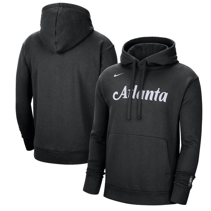 Men's Atlanta Hawks Black 2022-23 City Edition Essential Pullover Hoodie