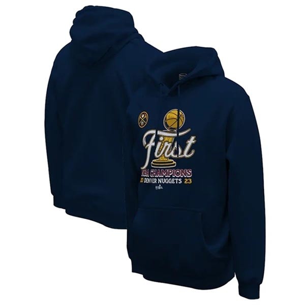 Men's Denver Nuggets Navy 2023 Finals Champions Pullover Hoodie