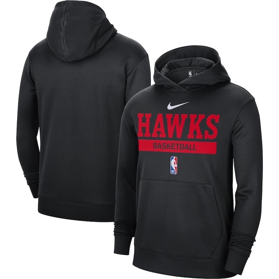 Men's Atlanta Hawks Black Spotlight Fleece Overhead Hoodie