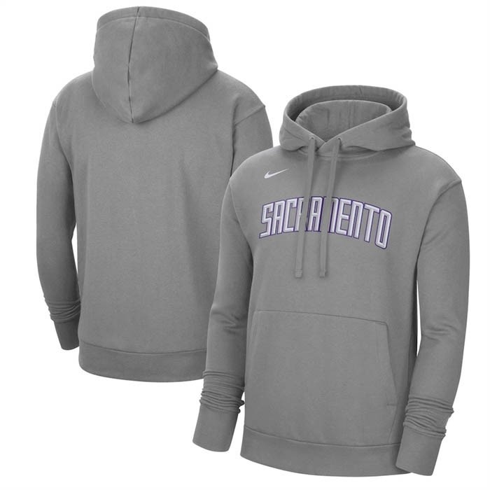 Men's Sacramento Kings Heather Charcoal 2022-23 City Edition Essential Pullover Hoodie