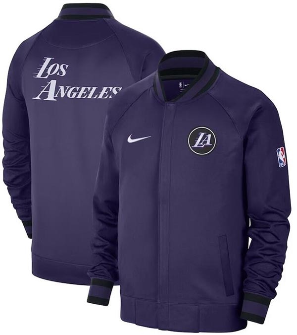 Men's Los Angeles Lakers Purple 2022-23 City Edition Full-Zip Jacket