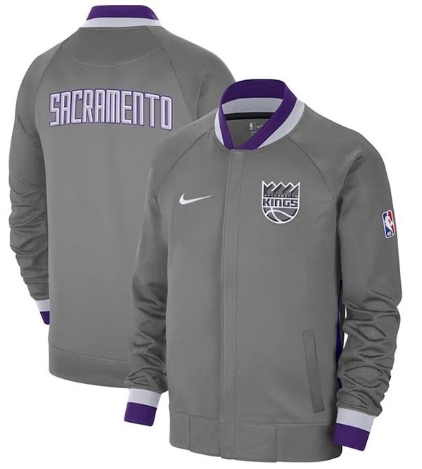 Men's Sacramento Kings Grey 2022-23 City Edition Full-Zip Jacket