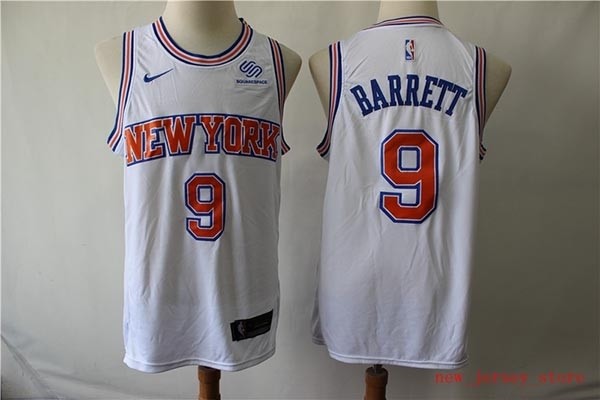 NBA New York Knicks #9 R.J. Barrett White Nike Retro Jersey