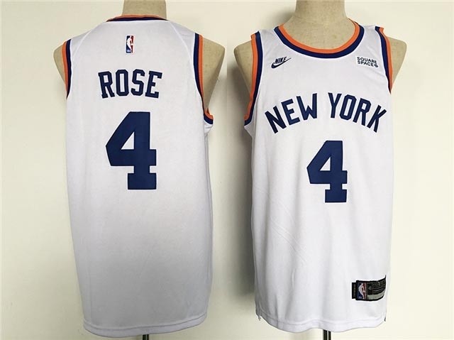 New York Knicks #4 Derrick Rose 2021-22 White Classic Edition Swingman Jersey