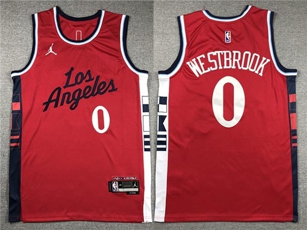 Men's Los Angeles Clippers #0 Russell Westbrook 2024-25 Red Statement Edition Swingman Jersey