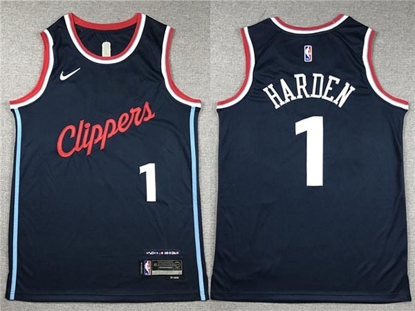 Men's Los Angeles Clippers #1 James Harden 2024-25 Navy Swingman Jersey