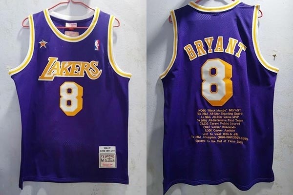 NBA Los Angeles Lakers #8 Kobe Bryant Purple honor Edition Nike  Jersey