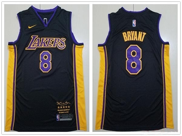 NBA Los Angeles Lakers #8 Kobe Bryant Black Black Mamba Nike Swingman Jersey