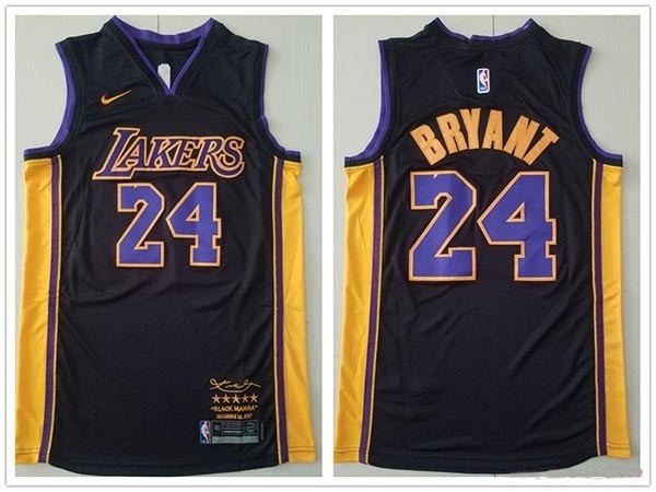 NBA Los Angeles Lakers #24 Kobe Bryant Black Black Mamba Nike Swingman Jersey