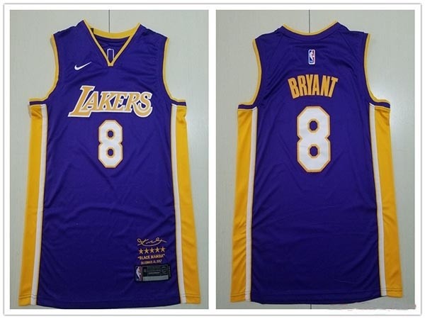 NBA Los Angeles Lakers #8 Kobe Bryant Purple Black Mamba Nike Swingman Jersey