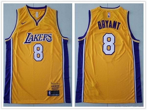 NBA Los Angeles Lakers #8 Kobe Bryant Yellow Black Mamba Nike Swingman Jersey