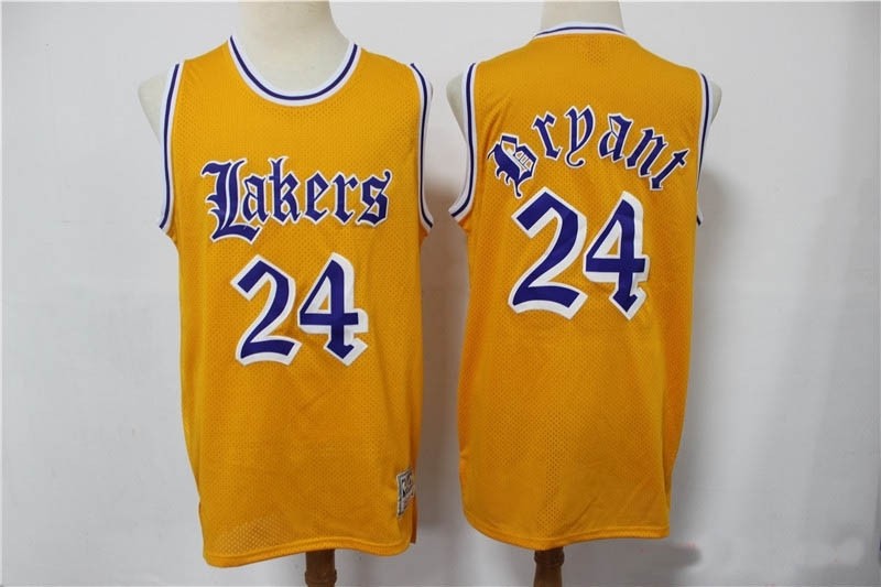 Lakers Bryant #24 Yellow Old England Retired Limited Edition Jersey