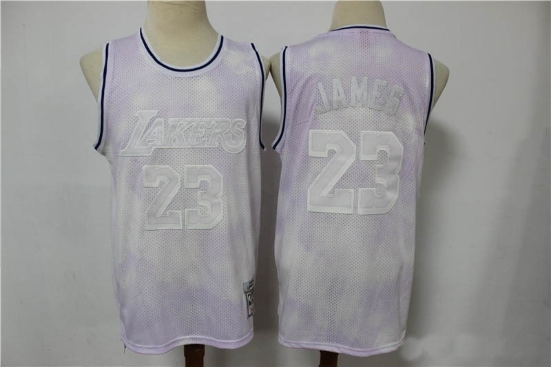 Lakers James #23 Light Purple Differentiation Print Limited Edition Jersey