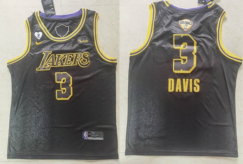 NBA Los Angeles Lakers #3 Anthony Davis Black City Edition 2020 Finals Bound Basketball Swingman Jersey