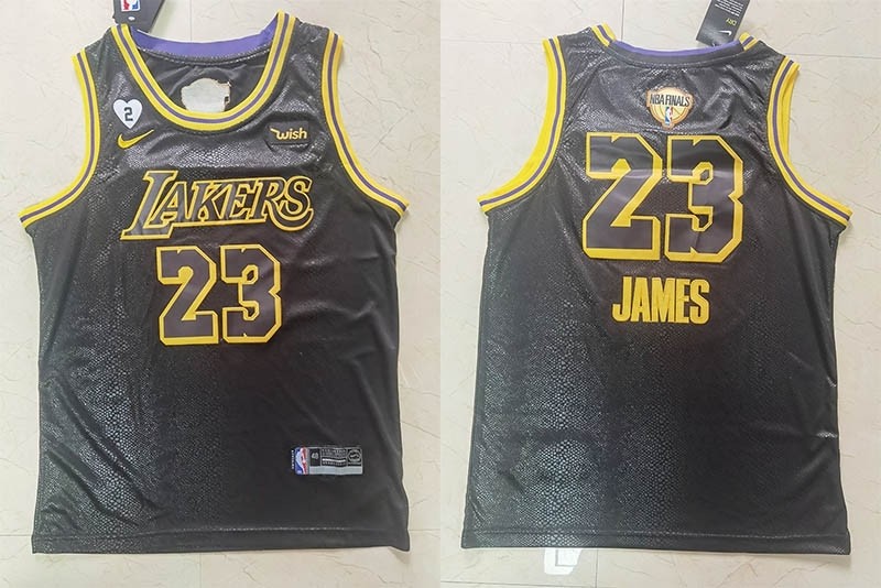 NBA Los Angeles Lakers #23 Lebron James Black City Edition 2020 Finals Bound Basketball Swingman Jersey