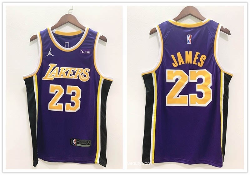 NBA Los Angeles Lakers #23 Lebron James Purple 2021 Nike Swingman Jersey