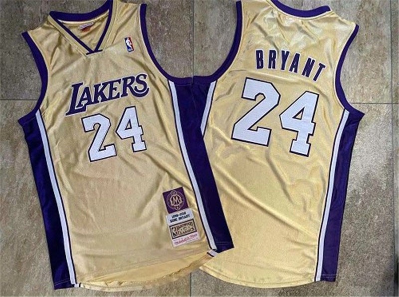 Lakers #24 Kobe Bryant Yellow Hall Of Fame Memorial Edition Embroidered Jersey