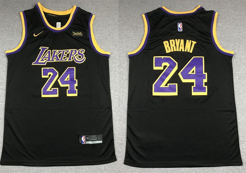 NBA Lakers #24 Kobe Bryant black Swingman Earned Edition Jersey