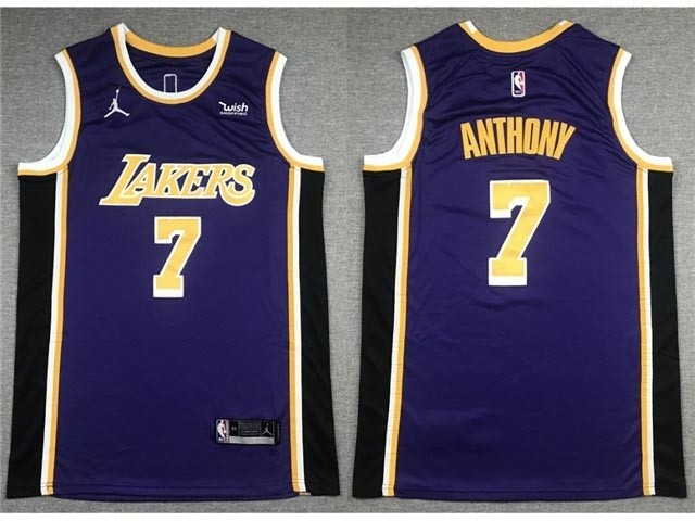 Los Angeles Lakers #7 Carmelo Anthony 2020-21 Purple Statement Swingman Jersey