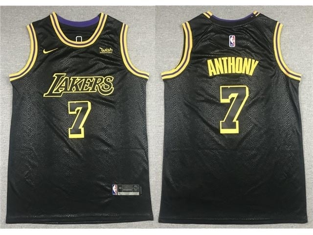 Los Angeles Lakers #7 Carmelo Anthony Black City Edition Swingman Jersey