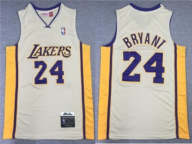 Los Angeles Lakers #24 Kobe Bryant 2008-09 Gray Hardwood Classics Jersey