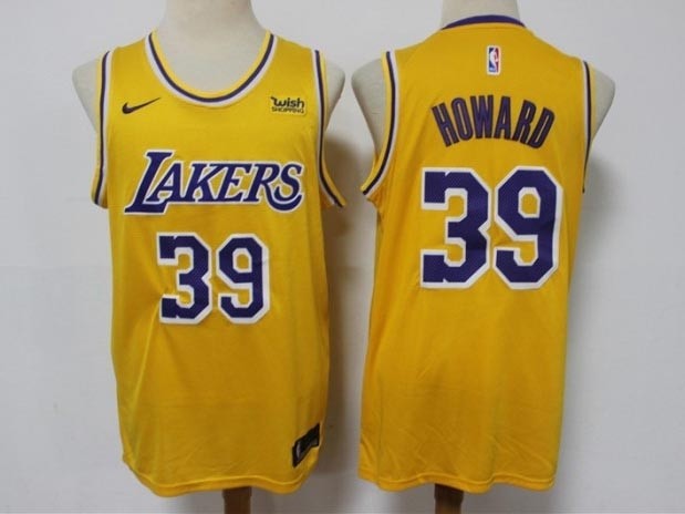 Los Angeles Lakers #39 Dwight Howard Gold Swingman Jersey