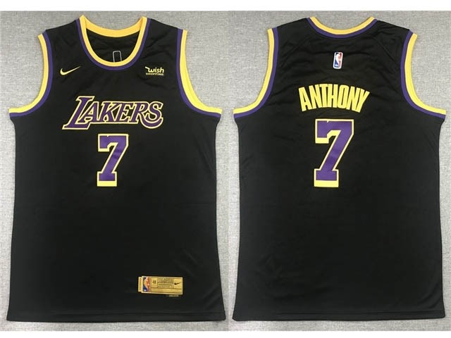 Los Angeles Lakers #7 Carmelo Anthony 2020-21 Black Earned Edition Swingman Jersey