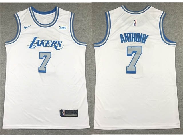 Los Angeles Lakers #7 Carmelo Anthony 2020-21 White City Edition Swingman Jersey