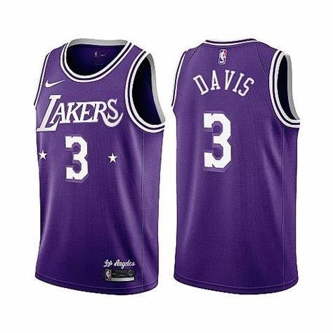 Los Angeles Lakers #3 Anthony Davis 2021-22 Purple City Edition Swingman Jersey