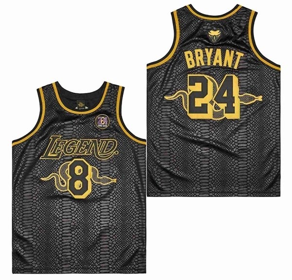 Men's Legend #24 Kobe Bryant Black Stitched Baskeball Jerseys