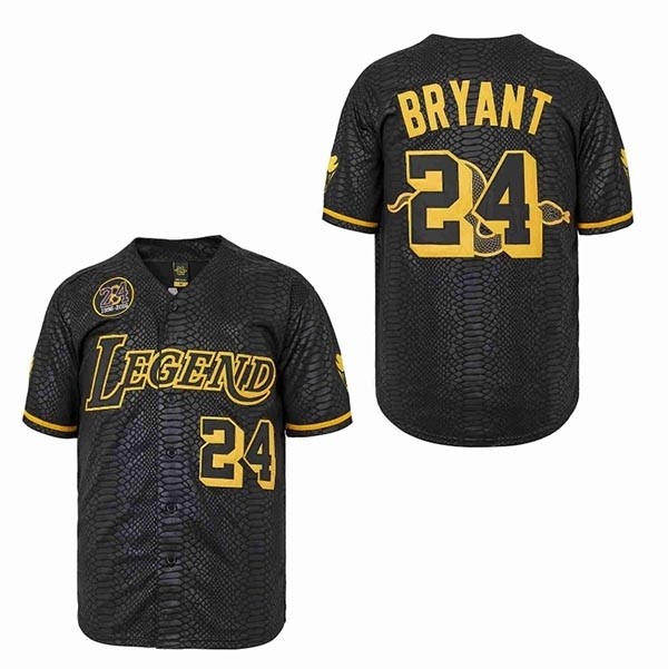 Men's Legend #24 Kobe Bryant Cool Base Black Stitched Baseball Jerseys