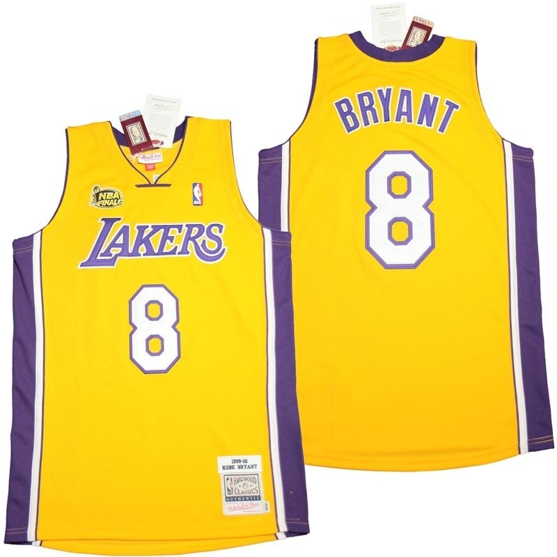 Lakers #8 Kobe Bryant yellow 2003-04 Throwback Jerseys