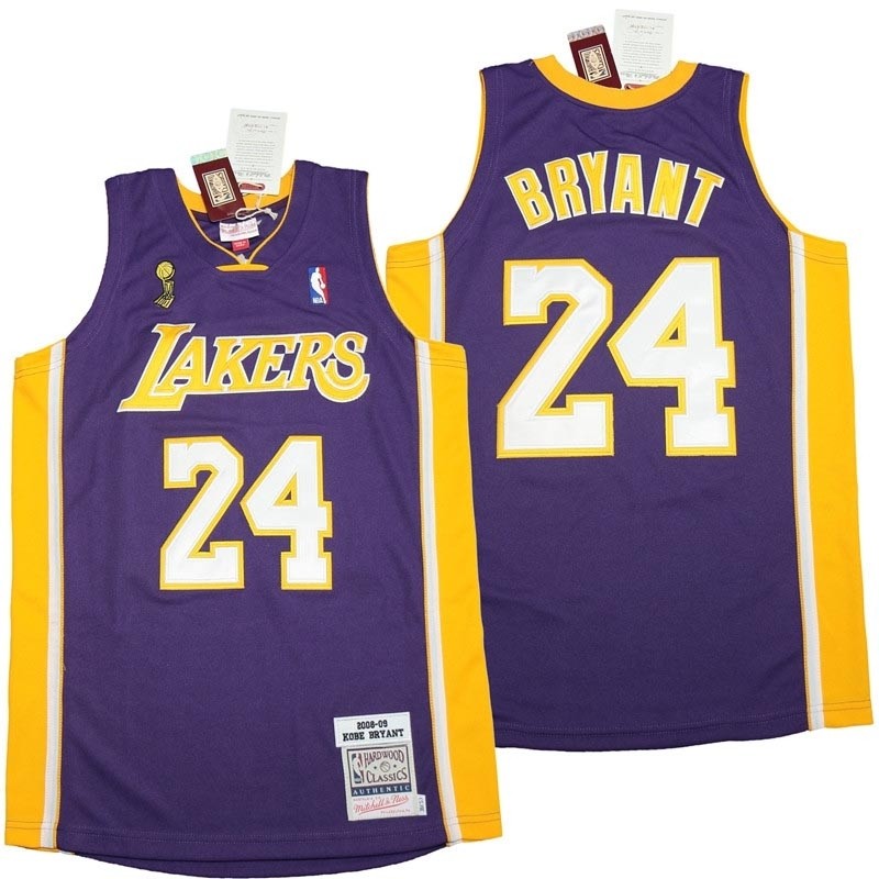 Lakers #24 Kobe Bryant Puple 2008-09 Throwback Jerseys