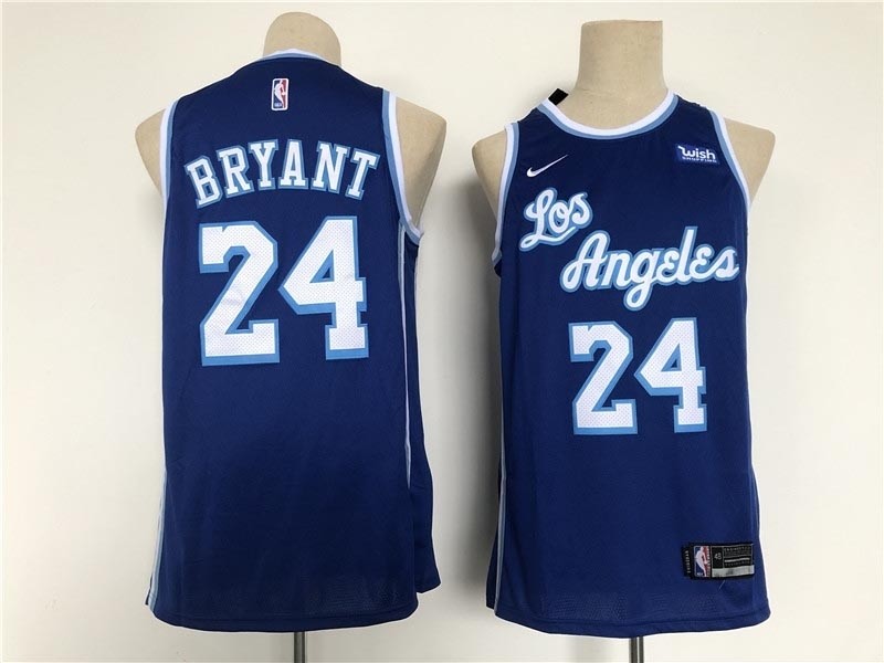 Men's Los Angeles Lakers #24 Bryant Blue Throwback 2021 Nike NBA Jersey