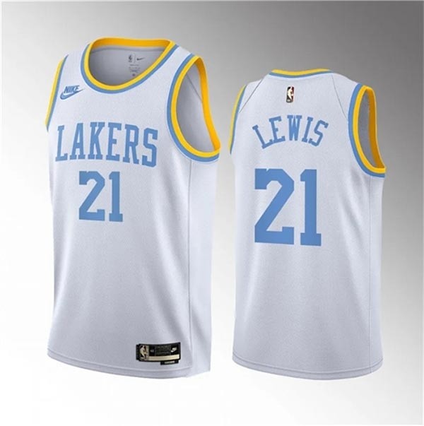 Men's Los Angeles Lakers #21 Maxwell Lewis White 2023 Draft Association Edition Stitched Basketball Jersey