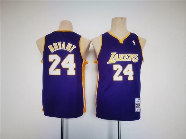 Youth Los Angeles Lakers #24 Kobe Bryant Purple Stitched Basketball Jersey