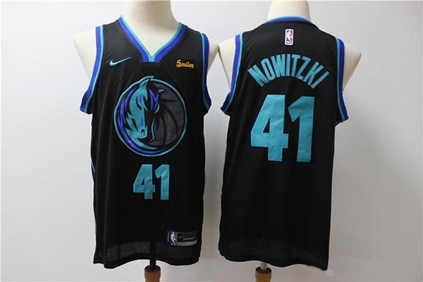 NBA Dallas Mavericks #41 Dirk Nowitzki Black City Edition Nike Swingman Jersey